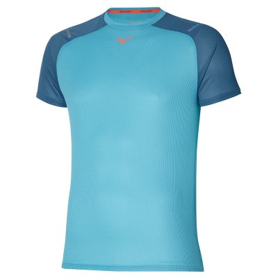 Camisa Mizuno Dryaeroflow Tee Hombre Azules - Chile M150RXCHVM